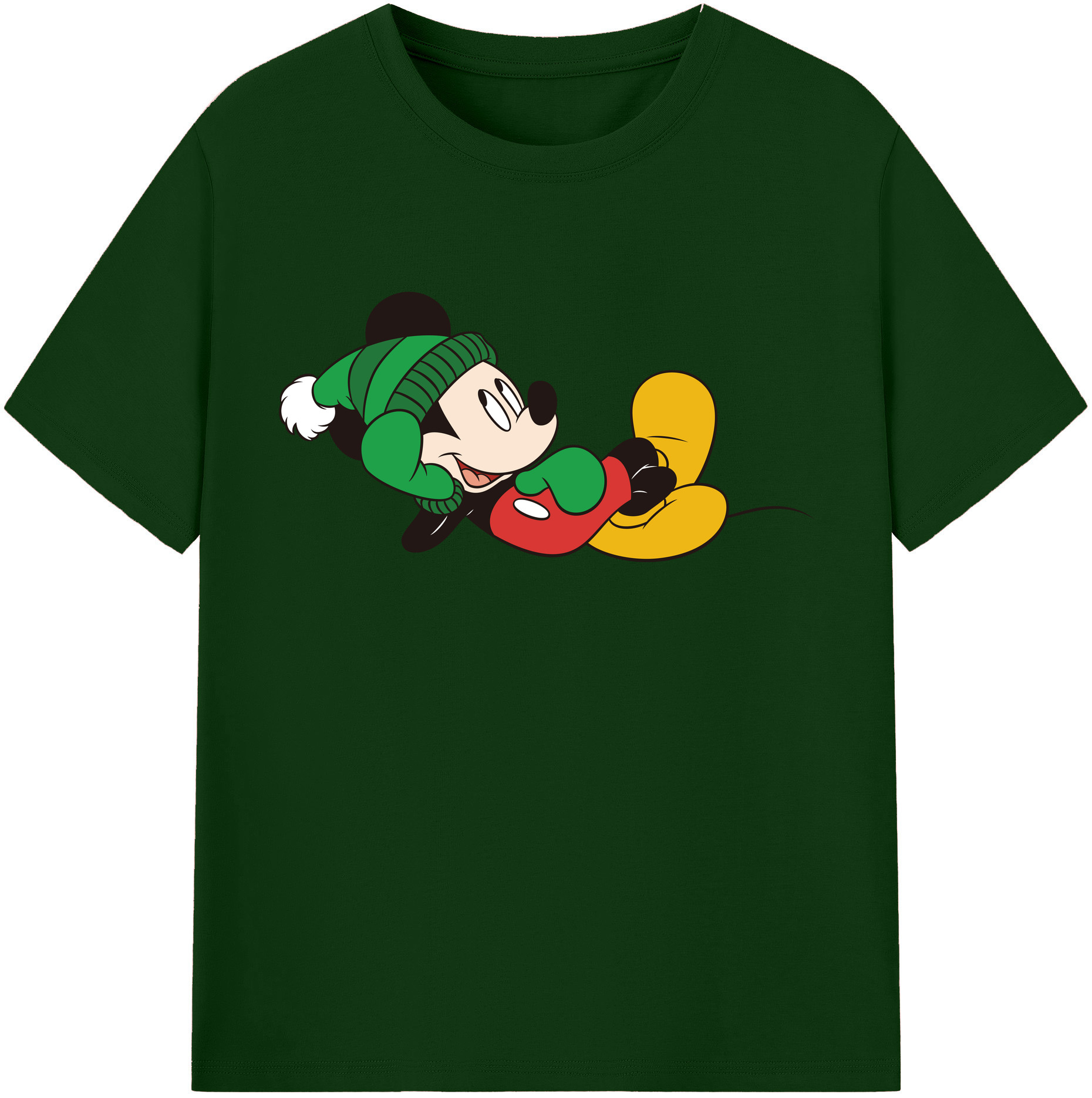 （画像用） ミッキーマウス Mickey Mouse 綿100％半袖Tシャツ（フロントプリント）
